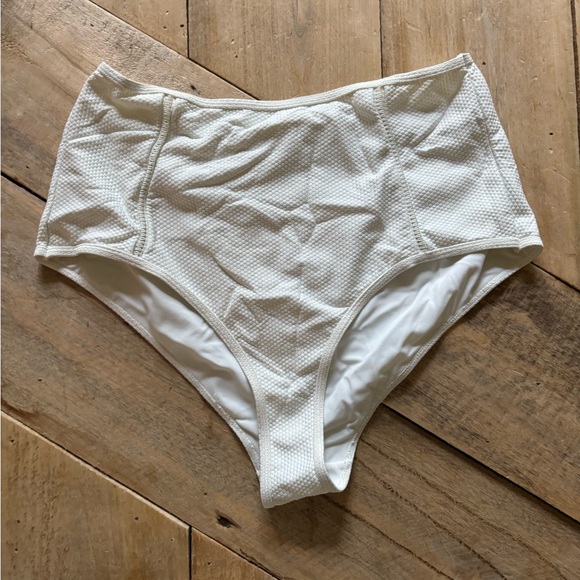 Other - White high waist piqué bikini bottom